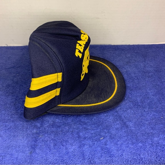 Vintage 80’s Navy Blue & Yellow Teamsters Chicago 705 Truckers Hat Snap-Back Cap - Picture 2 of 4